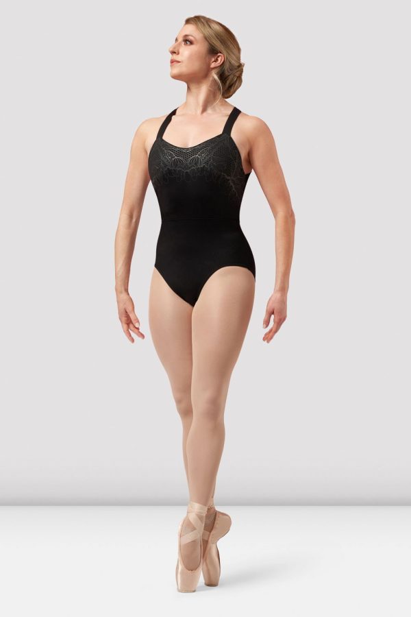 Ladies Amber Open Back Print Leotard Discount