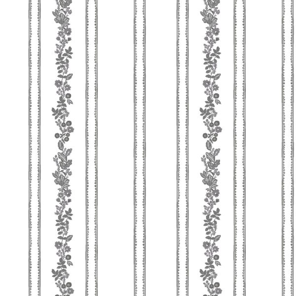 Paige Floral Stripe Pillow in Charcoal Online - Image 2
